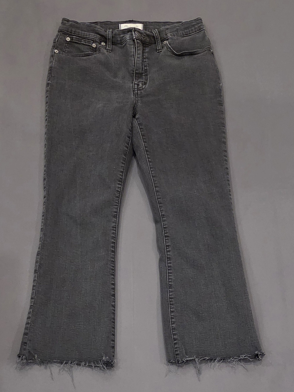Madewell Cali Demi-Boot Jeans | Size 28 | Black | Raw Hem